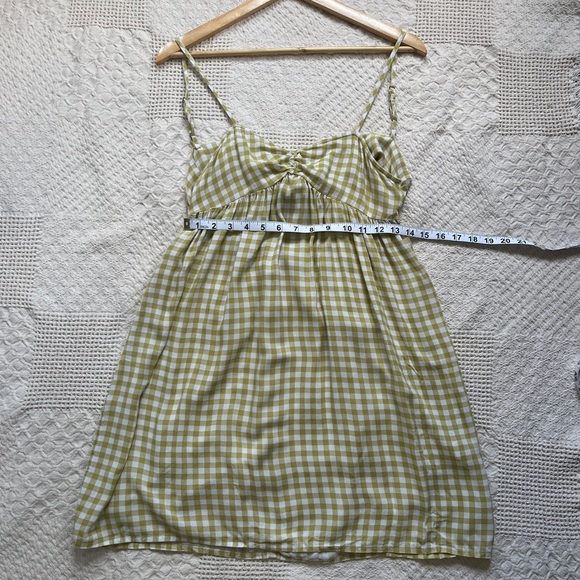 Green Gingham Mini Dress - Picture 4 of 4